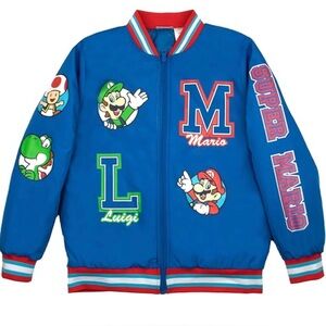 Nintendo Super Mario Red and Blue Jacket size 8 Childs preloved